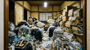 ゴミ屋敷のレベルを5段階で詳しく解説。床の見え方・害虫・悪臭など現場で確認した具体的特徴と、3分でできる自己診断フロー、業者依頼の判断基準、レベル別の費用目安をプロが徹底ガイド。恥ずかしさや近隣バレの不安も解消します。