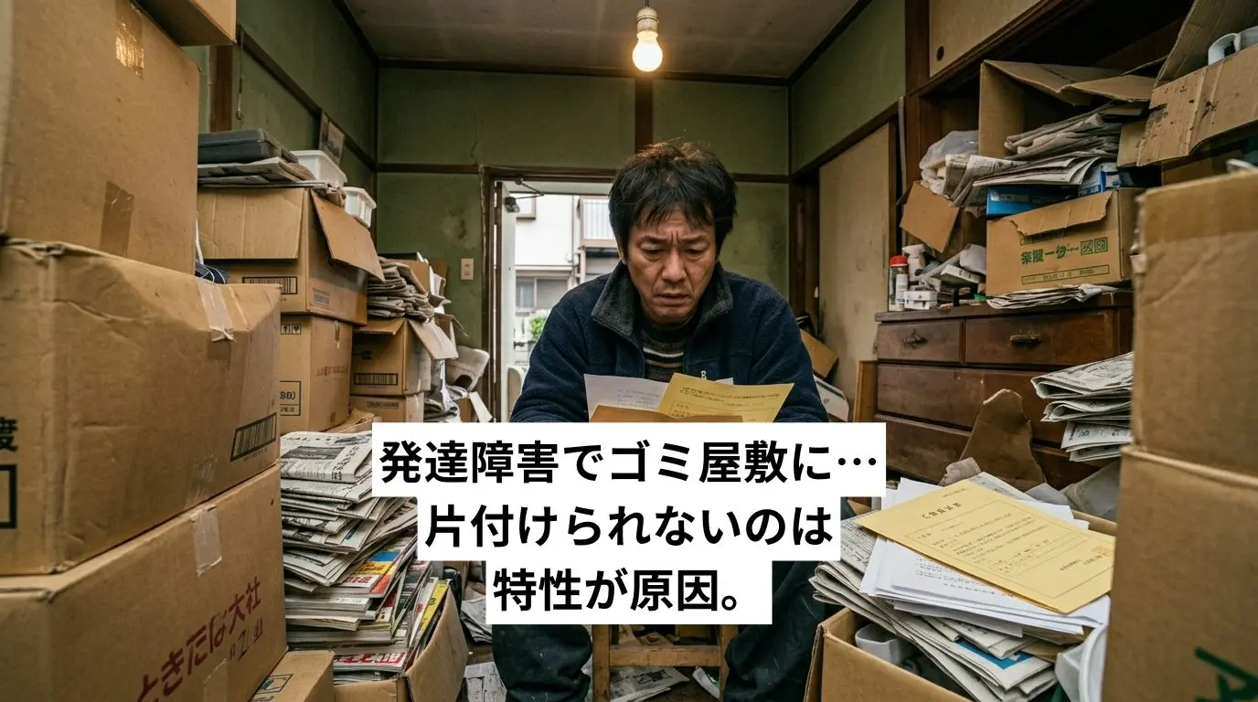 発達障害でゴミ屋敷・汚部屋に…片付けられないのは特性が原因。業者依頼という選択肢を解説