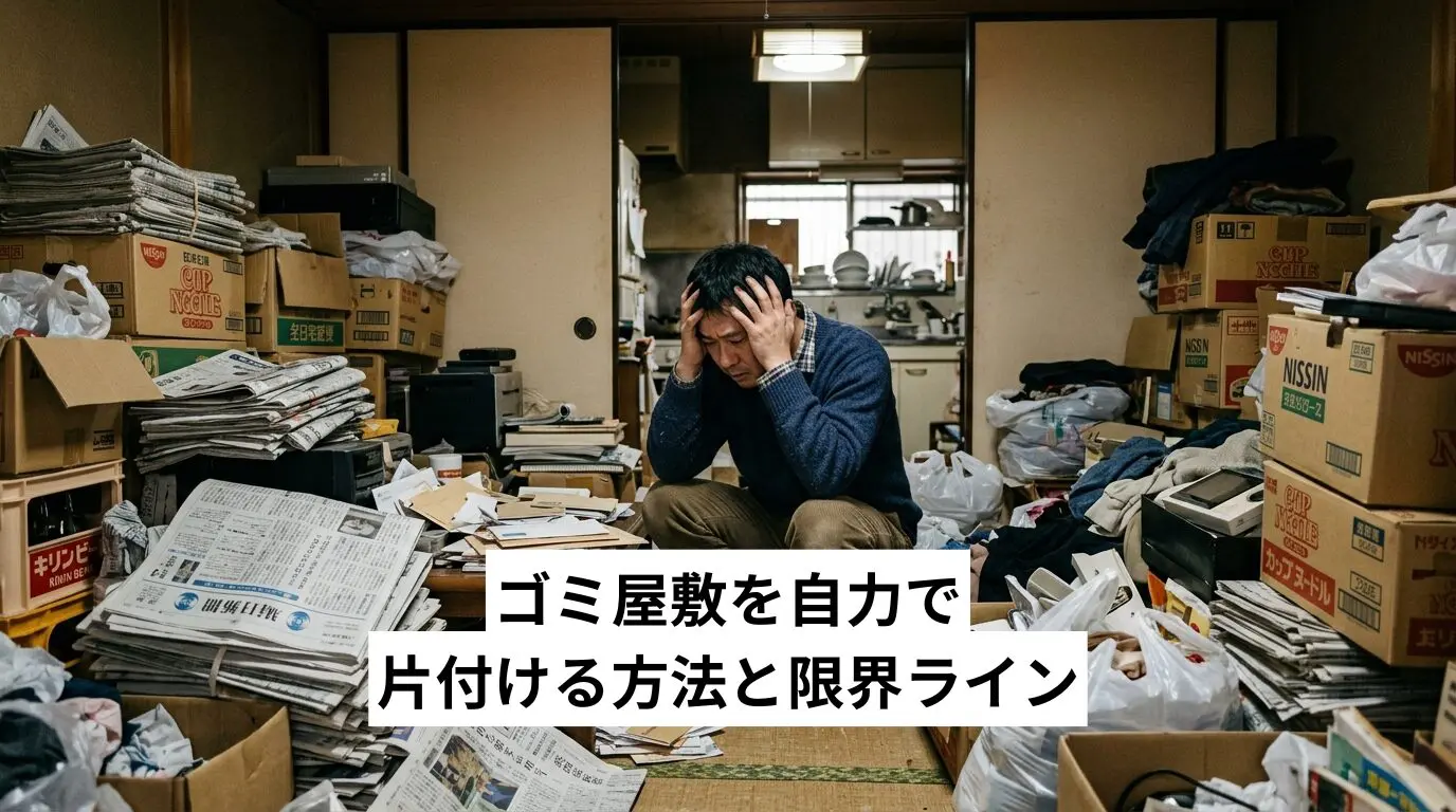 ゴミ屋敷・汚部屋を自力で片付ける方法と限界ライン