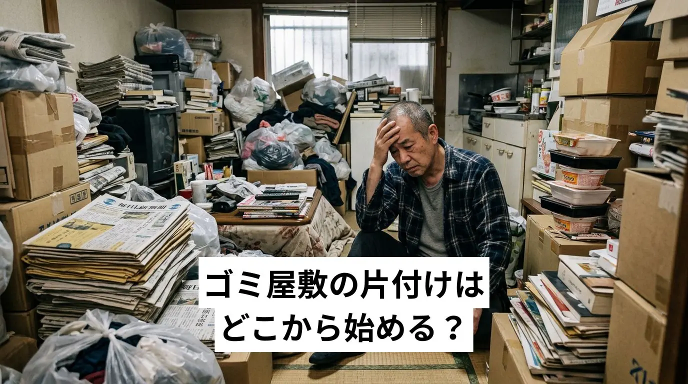 ゴミ屋敷・汚部屋の片付けはどこから始める？優先エリアの判断基準と貴重品回収の手順