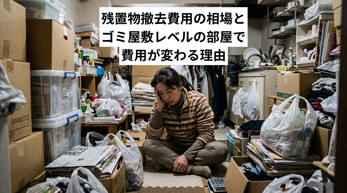 残置物撤去費用の相場とゴミ屋敷レベルの部屋で費用が変わる理由｜判断チェック付き