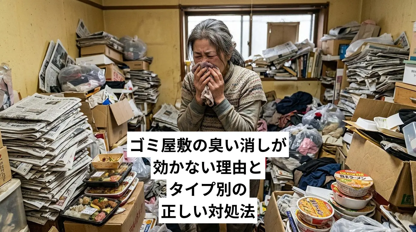 ゴミ屋敷・汚部屋の臭い消しが効かない理由と、タイプ別の正しい対処法