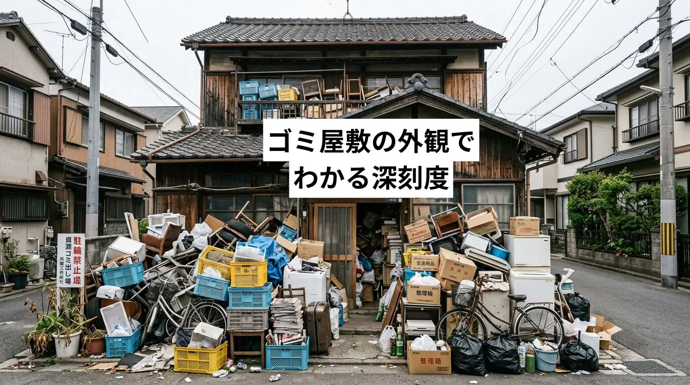 ゴミ屋敷・汚部屋の外観でわかる深刻度——特徴・費用・解決方法をプロが解説