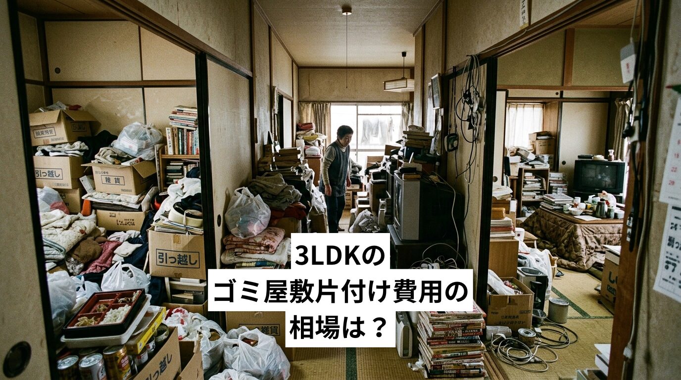 3LDKのゴミ屋敷片付け費用の相場は？料金が変わる要因と安くするコツを専門業者が解説