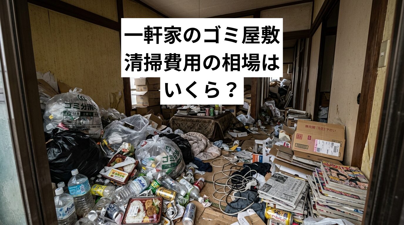 一軒家のゴミ屋敷清掃費用の相場はいくら？高くなる理由・事例・安くする方法を解説