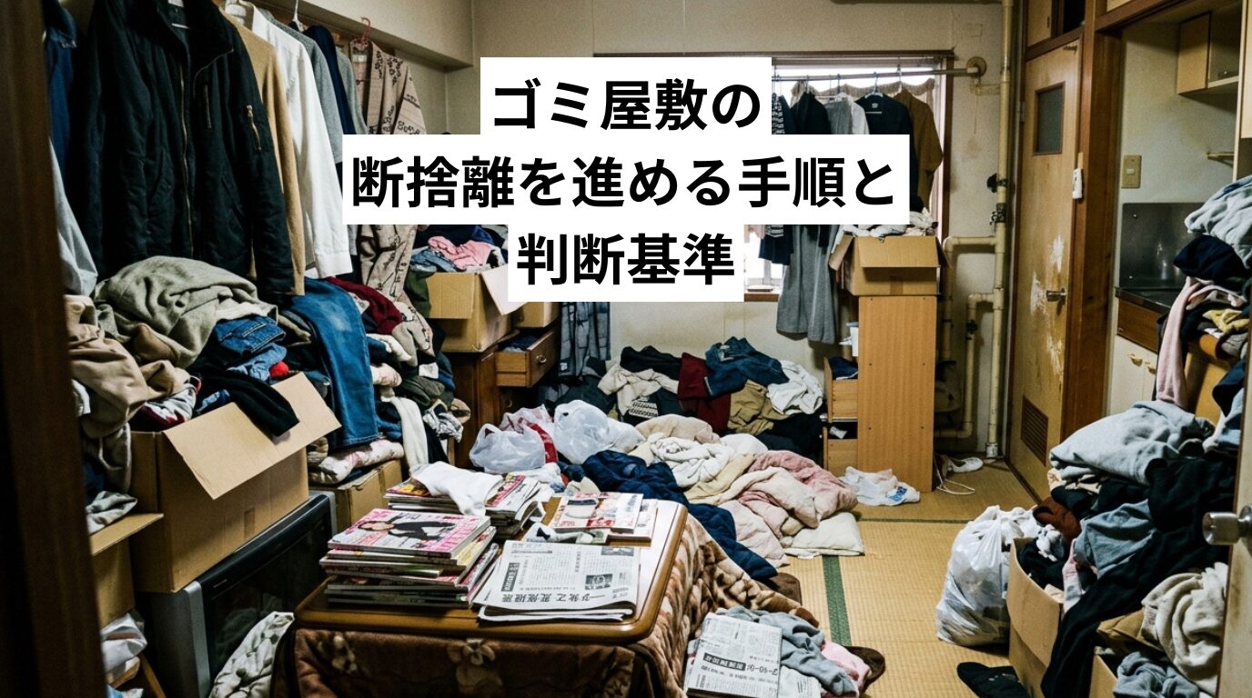 ゴミ屋敷の断捨離を進める手順と判断基準——準備から再発防止まで8ステップで解説
