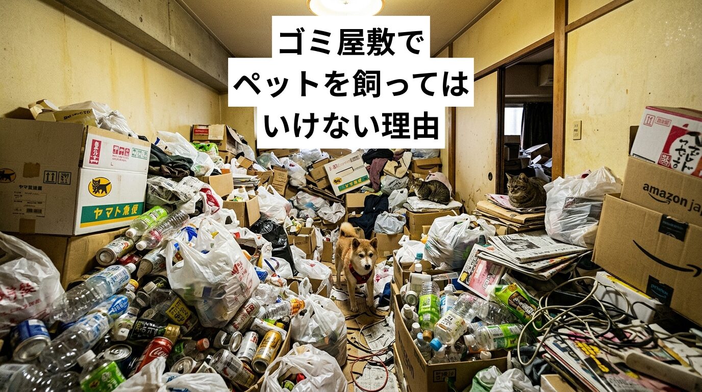 ゴミ屋敷でペットを飼ってはいけない理由｜健康リスクと現実的な選択肢を解説
