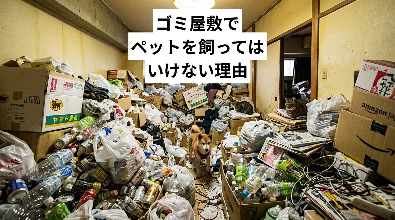 ゴミ屋敷・汚部屋でペットを飼ってはいけない理由｜健康リスクと現実的な選択肢を解説