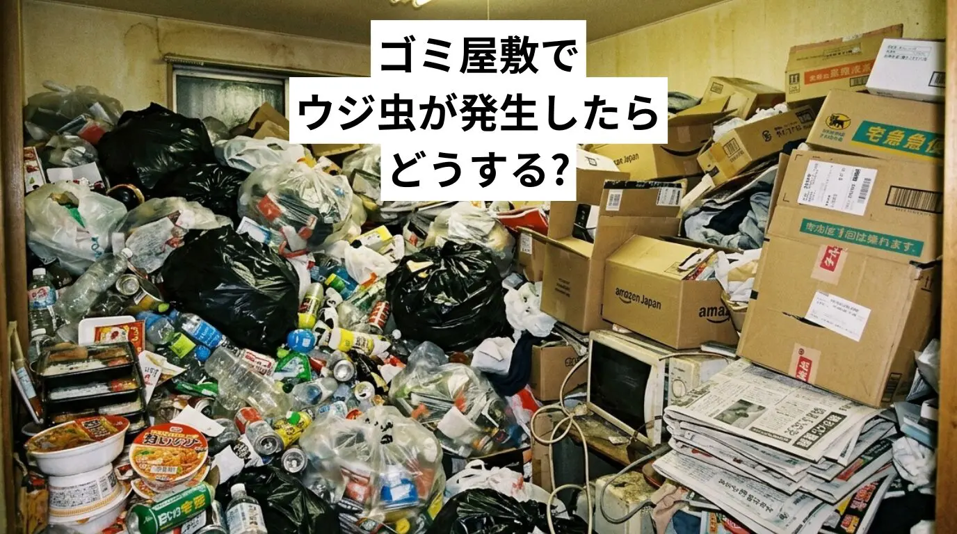 ゴミ屋敷・汚部屋でウジ虫が発生したらどうする?原因・リスク・解決方法をプロが解説