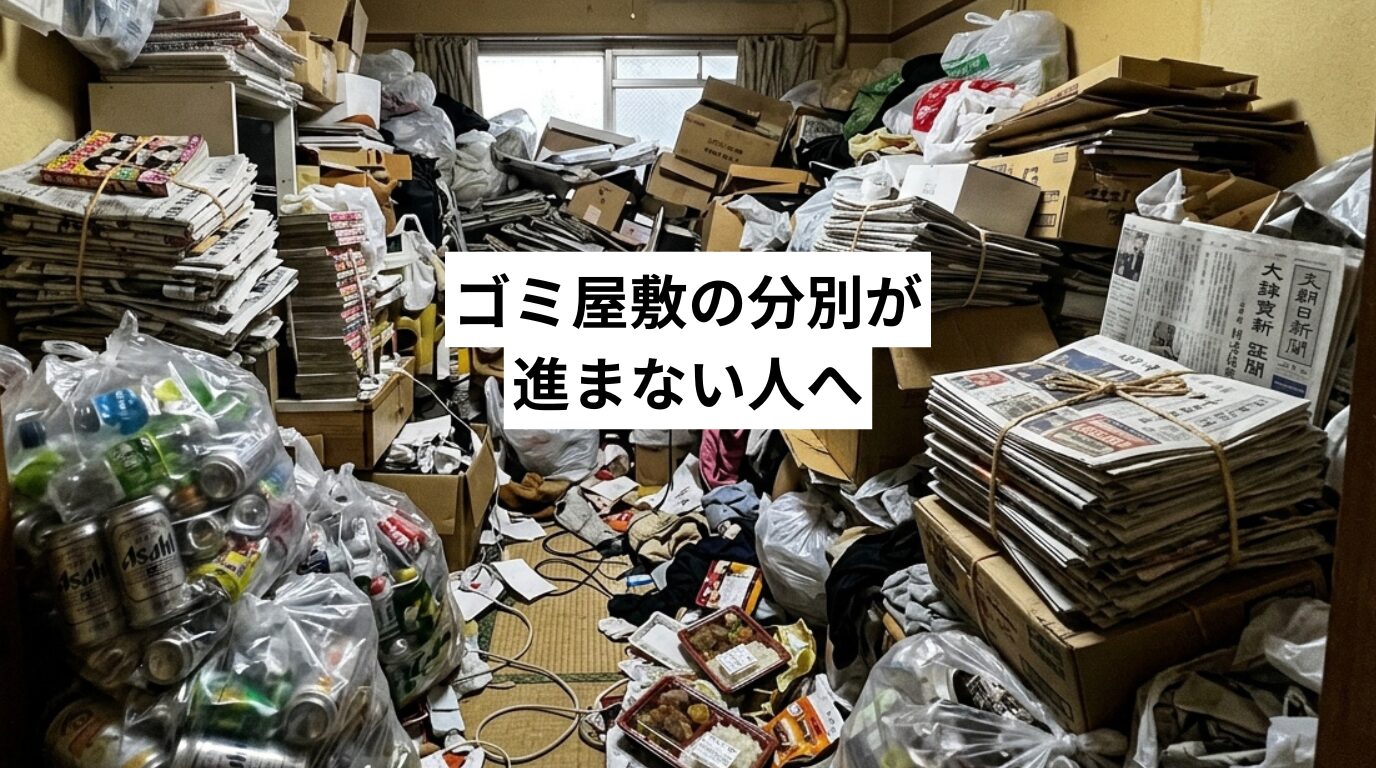 ゴミ屋敷の分別が進まない人へ|理由・正しい分け方・挫折しないコツを解説