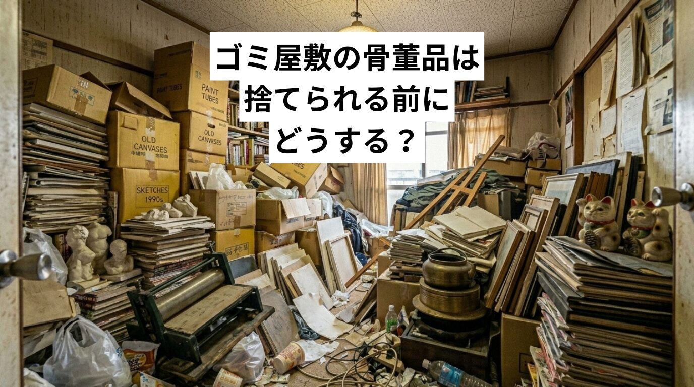 ゴミ屋敷の骨董品は捨てられる前にどうする?処分か売却かの判断と安全な片付け方