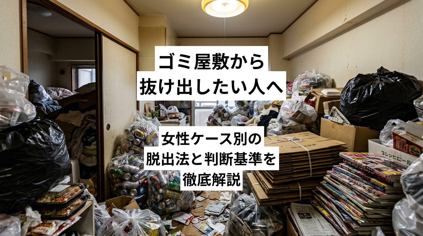 ゴミ屋敷から抜け出したい人へ|女性のケース別の脱出法と判断基準を徹底解説