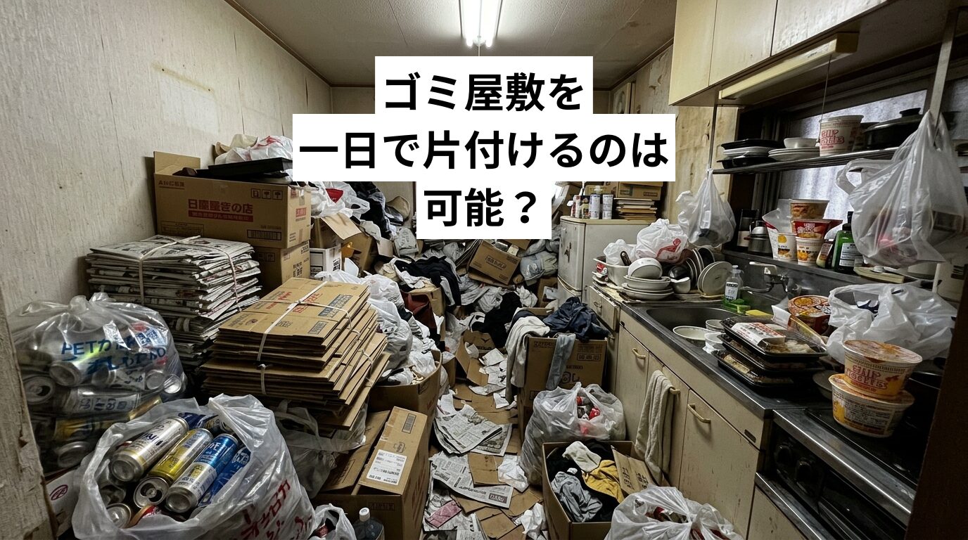 ゴミ屋敷を一日で片付けるのは可能?判定基準と費用・準備・近隣バレ対策まで完全ガイド