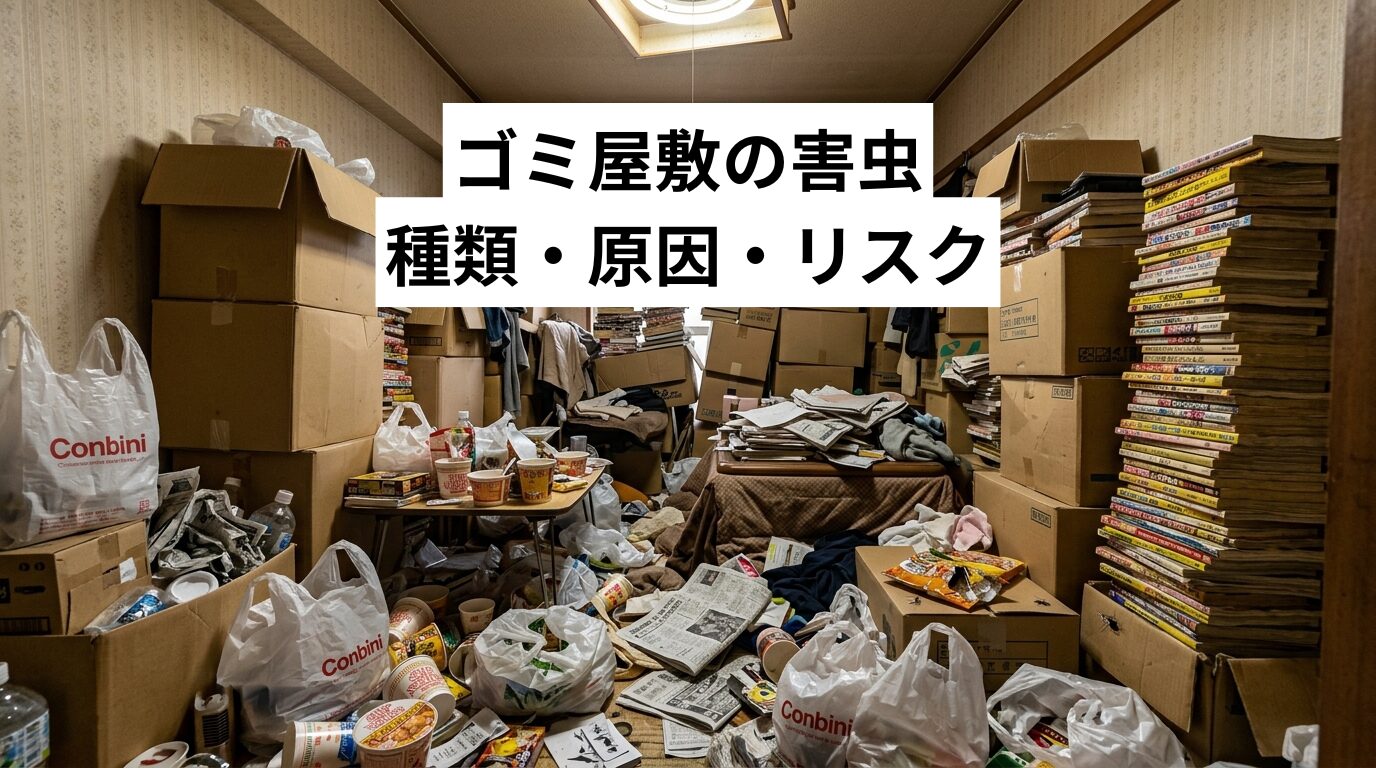 ゴミ屋敷の害虫|種類・原因・リスクと放置せず解決する方法を専門業者が解説