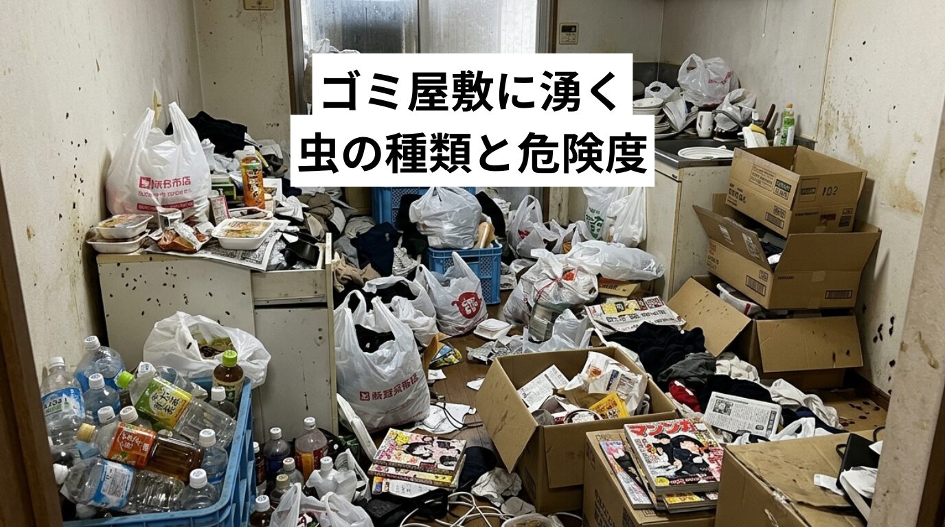 ゴミ屋敷に湧く虫の種類と危険度｜健康被害・近隣リスク・解決方法をプロが整理