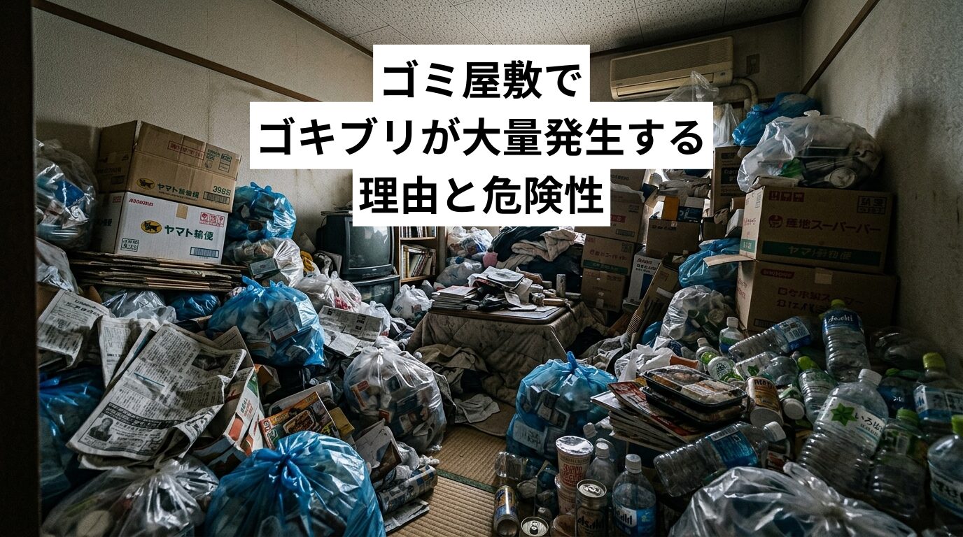 【虫画像なし】ゴミ屋敷でゴキブリが大量発生する理由と危険性|今すぐできる解決法を専門業者が解説