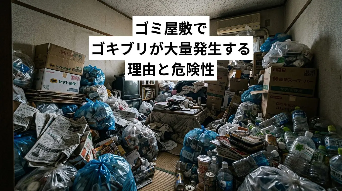 【虫画像なし】ゴミ屋敷・汚部屋でゴキブリが大量発生する理由と危険性|今すぐできる解決法を専門業者が解説