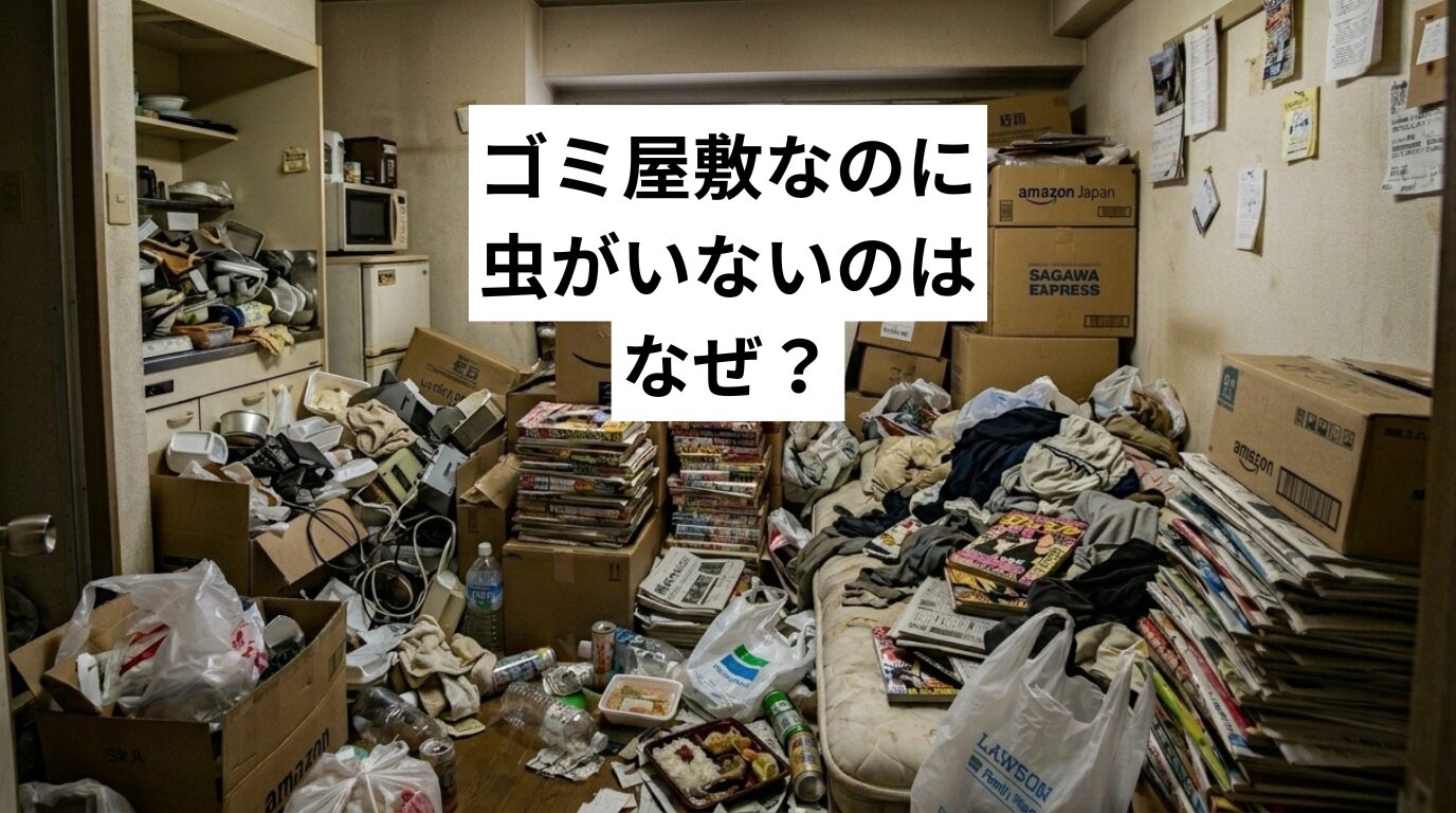 ゴミ屋敷なのに虫がいないのはなぜ?本当は潜んでいる理由と今すぐできる解決方法