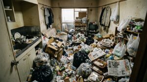 1Kのゴミ屋敷清掃にかかる費用の実態を、状態別に整理して正直にお伝えします。「1万円で済むのか」への答えはもちろん、費用が跳ね上がる要因・見積前に確認すべきポイント・近隣バレしない搬出の型まで網羅。アパートの一人暮らしで悩む方や、家族の部屋を代わりに探している方にも役立つ内容です。