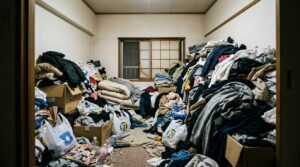 服が溜まってゴミ屋敷になった部屋にお悩みの方へ。衣類が溜まる心理的な理由から、カビ・害虫などの放置リスク、4ゾーン仕分け法、業者に頼む判断基準・費用目安・依頼前の準備まで専門業者の視点でわかりやすく解説します。
