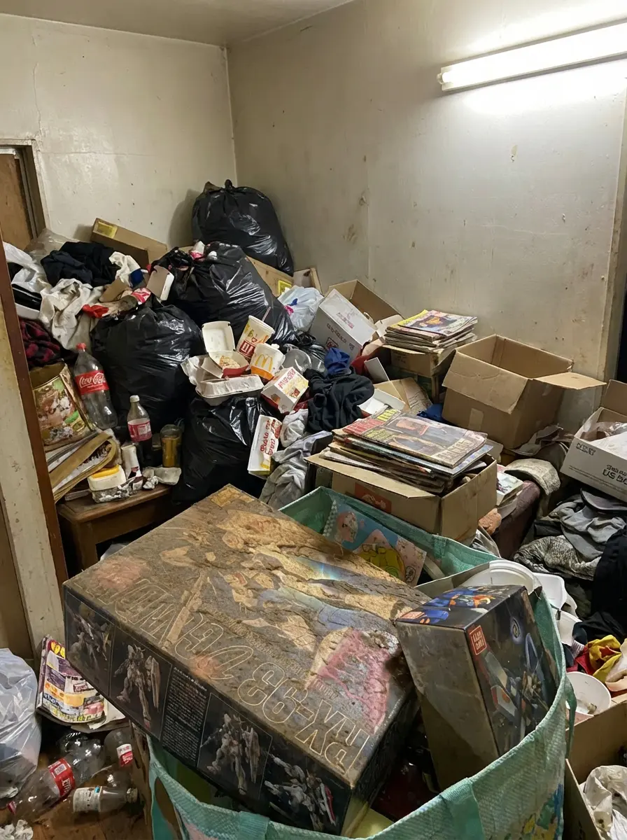 4DKのゴミ屋敷片付け実績 岡山県 岡山市北区 郊外 アパート_片付け前_34914