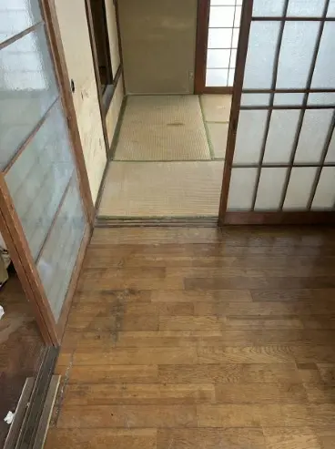 岡山県美咲町の戸建て（一軒家）4LDK・搬出完了し退去・リフォーム可能な状態になったゴミ屋敷片付け後の状態