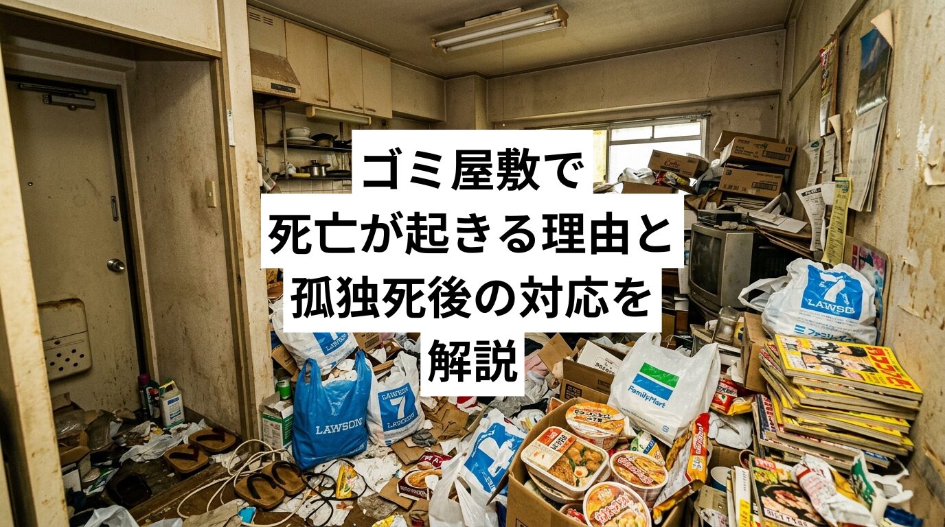 ゴミ屋敷で死亡が起きる理由と孤独死後の対応を解説｜危険サイン・費用・家族にできること