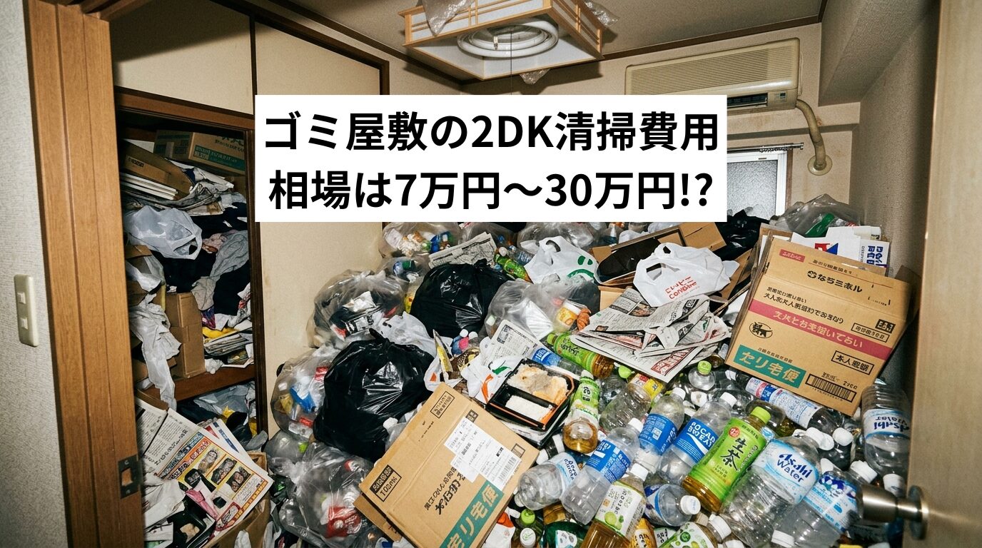 【ゴミ屋敷の2DK清掃費用】相場は7万円〜30万円｜汚れレベル別の料金と依頼の流れを解説