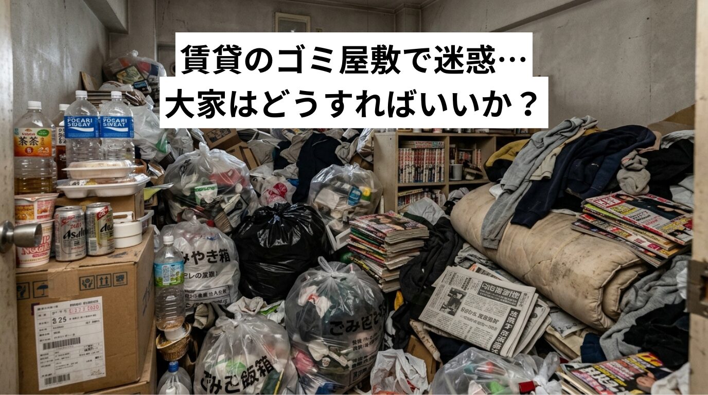 賃貸のゴミ屋敷で迷惑…大家はどうすればいいか？連絡の取り方・法律・対応の仕方を専門家が解説