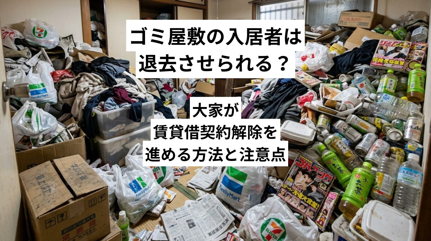 ゴミ屋敷の入居者は退去させられる？大家が賃貸借契約解除を進める方法と注意点