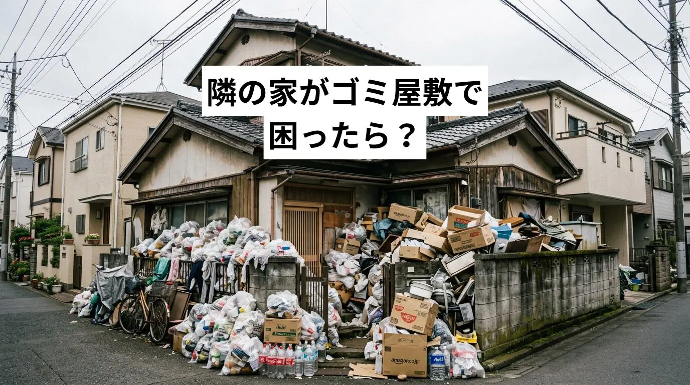 隣の家がゴミ屋敷・汚部屋で困ったら？今すぐできる対処法と相談先・費用の考え方を解説