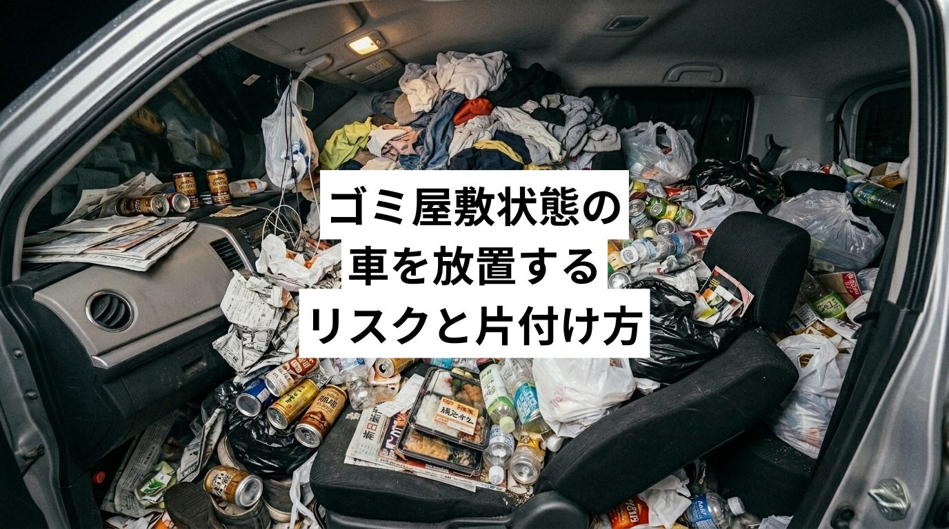 ゴミ屋敷状態の車を放置するリスクと片付け方|費用目安・バレない清掃まで解説