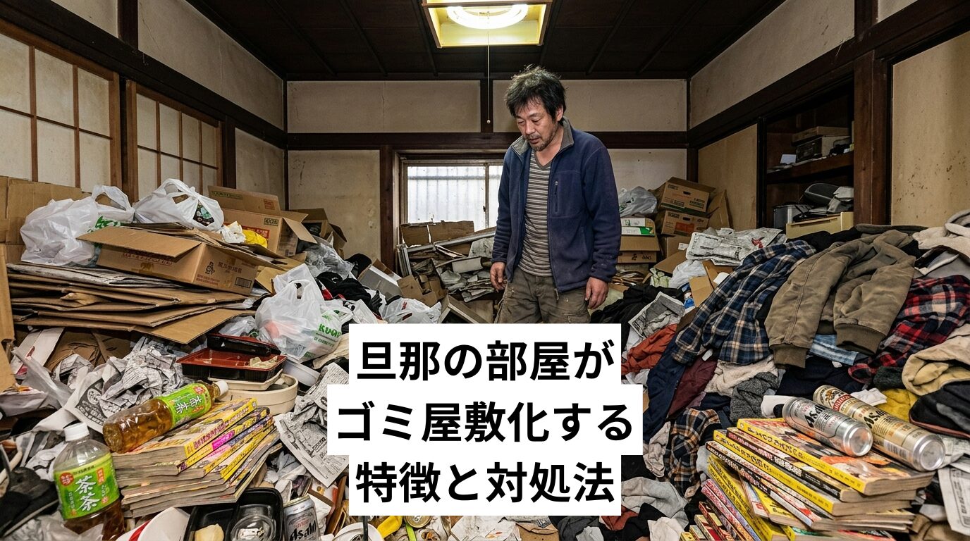 旦那の部屋がゴミ屋敷・汚部屋化する特徴と対処法｜モラハラ夫でももめずに解決するコツ
