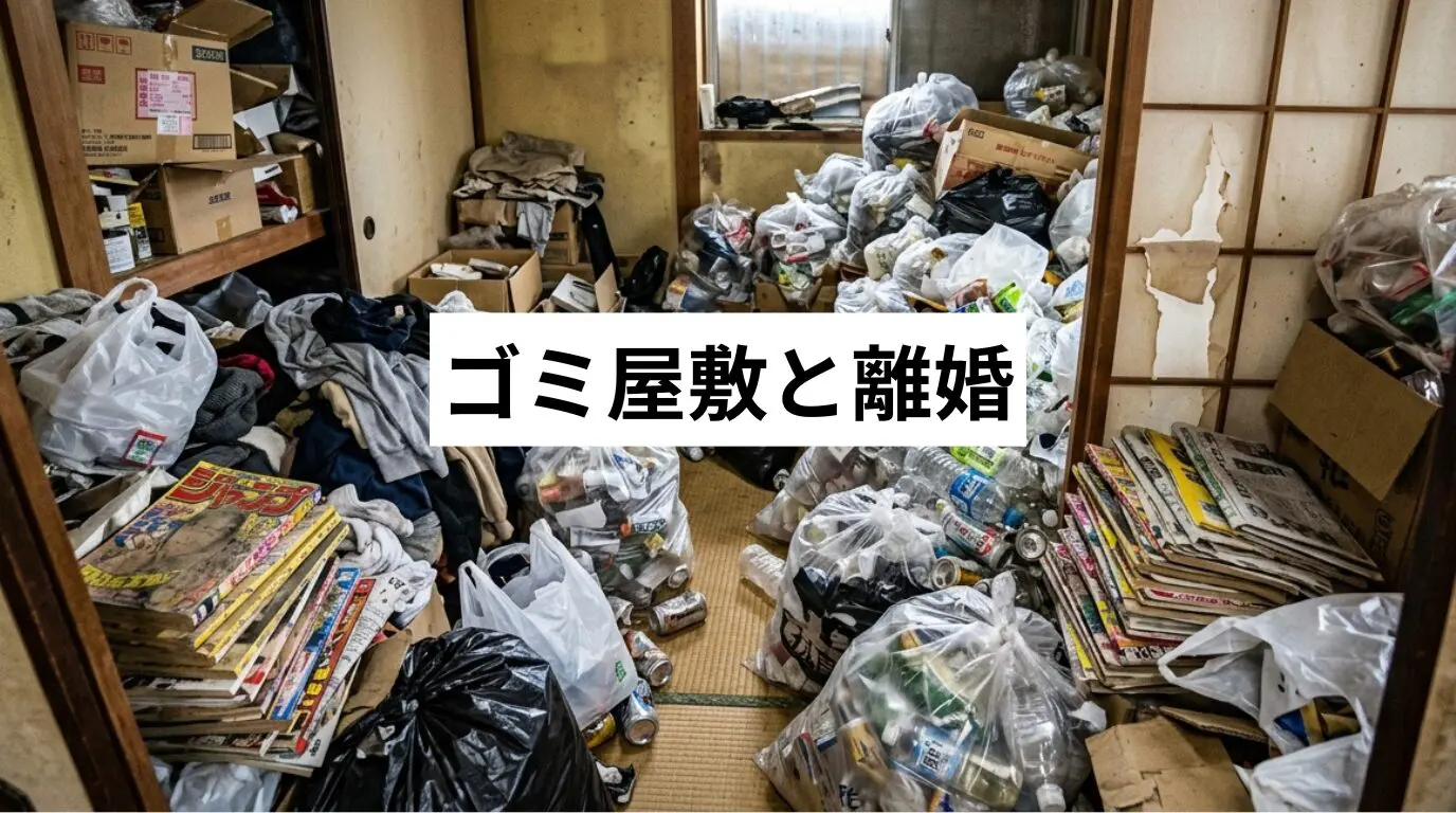 ゴミ屋敷・汚部屋と離婚｜夫・妻別の原因・解決法と別居・退去前の片付け術