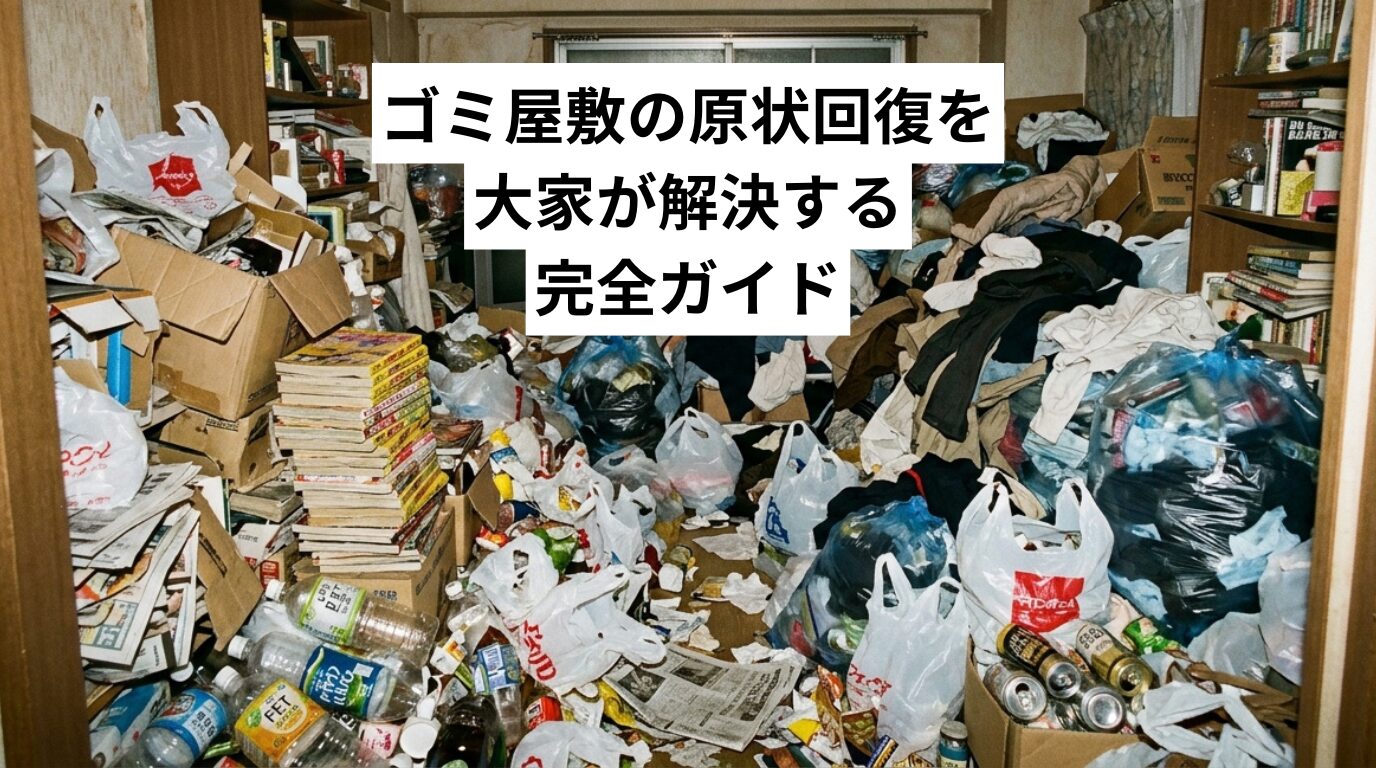 ゴミ屋敷の原状回復を大家が解決する完全ガイド｜費用負担・残置物・空室対策まで