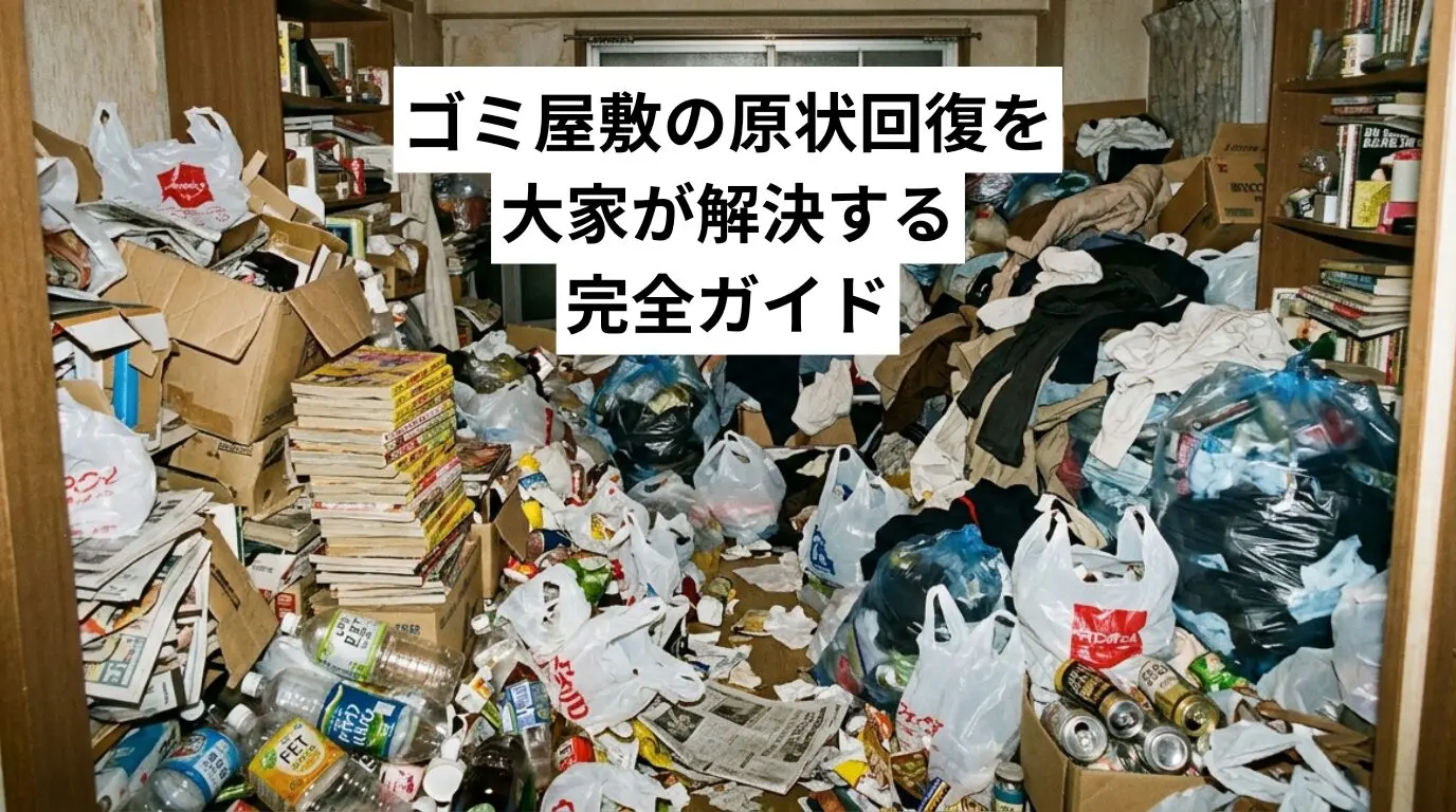 ゴミ屋敷・汚部屋の原状回復を大家が解決する完全ガイド｜費用負担・残置物・空室対策まで
