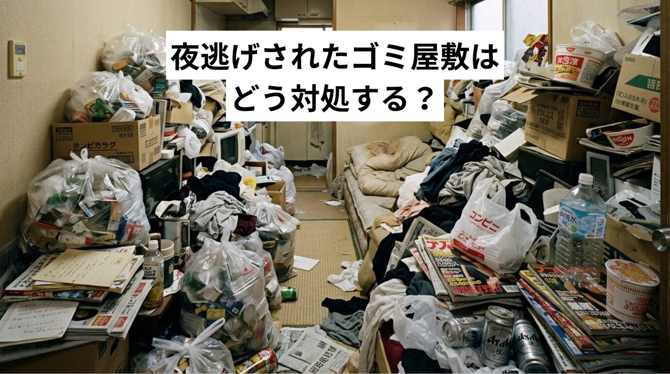 夜逃げされたゴミ屋敷はどう対処する？大家が知るべき法的手続きと清掃費用の目安を解説