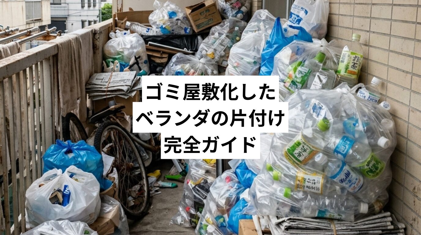 ゴミ屋敷化したベランダの片付け完全ガイド|リスク・自力清掃・業者料金の目安まで