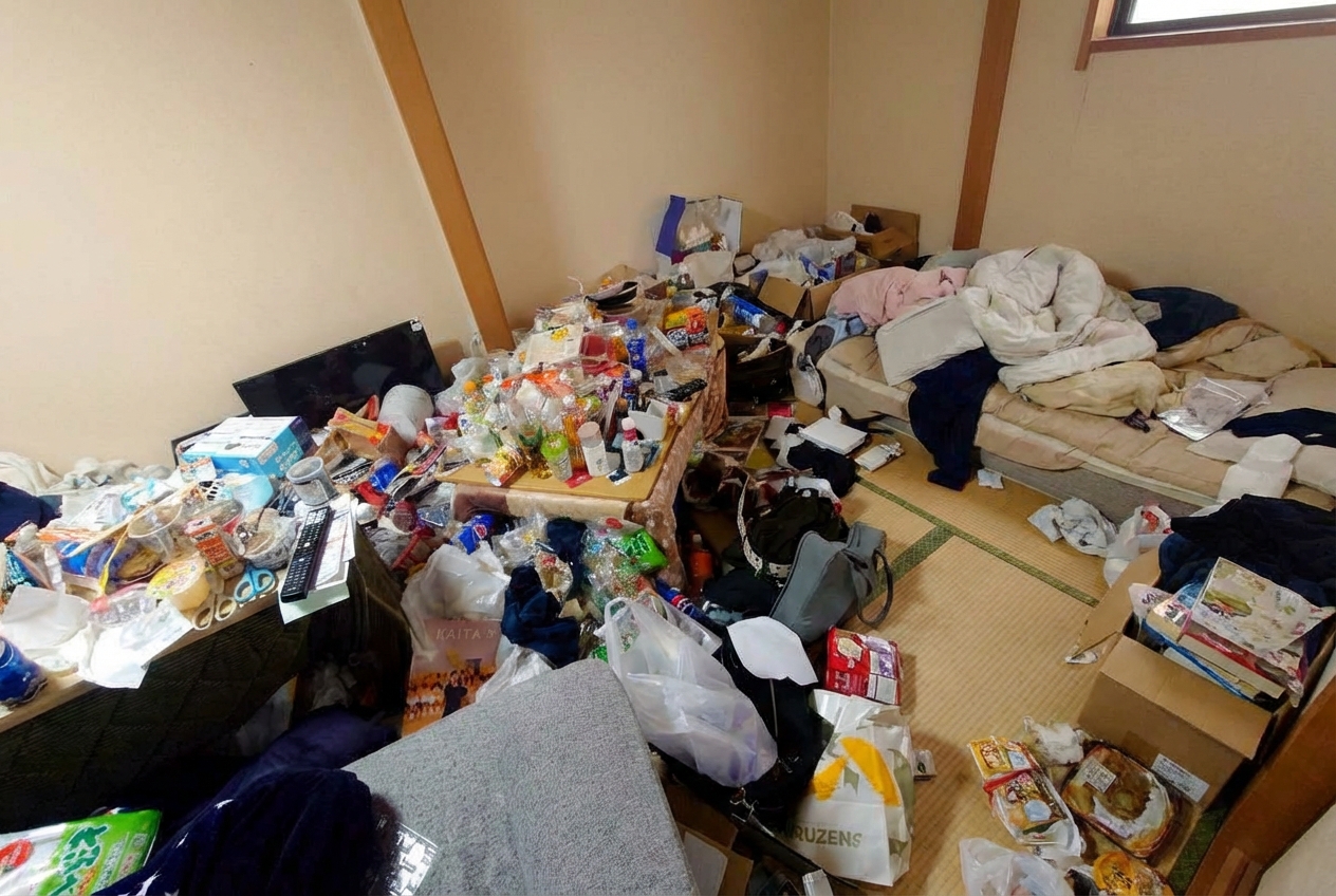 1LDKのゴミ屋敷片付け実績 北海道 恵庭市 中心部 マンション_片付け前_35693