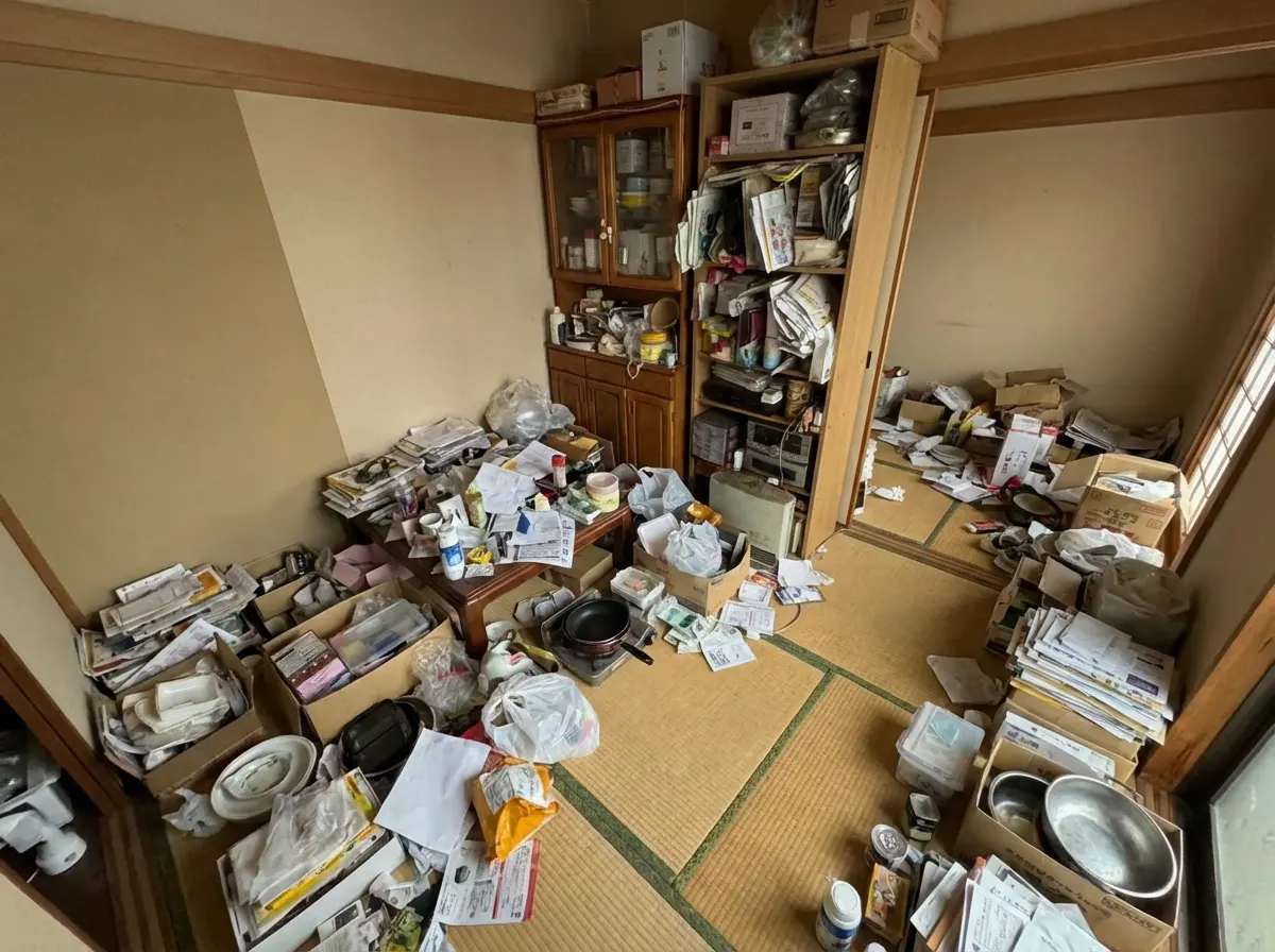 2LDKのゴミ屋敷片付け実績 北海道 札幌市北区 旧市街 一軒家_片付け前_35765