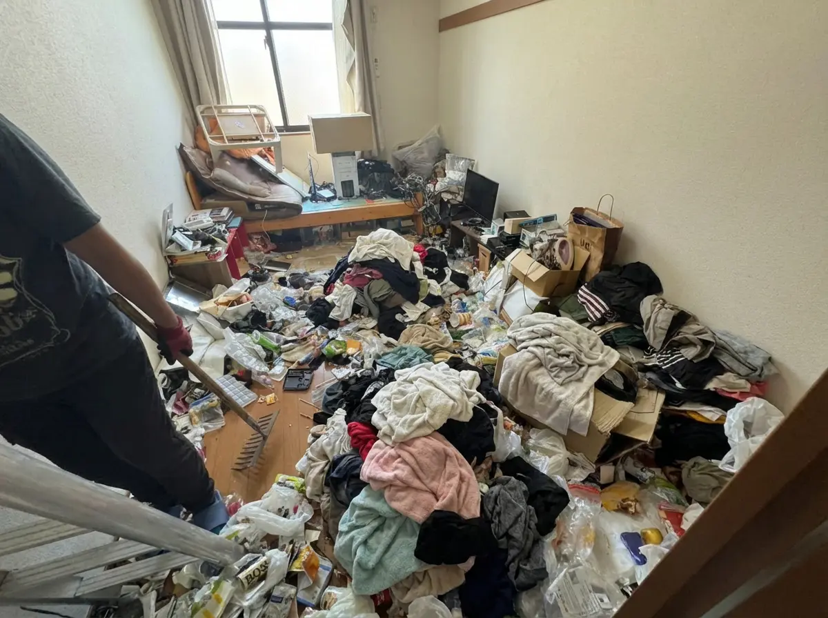1Kのゴミ屋敷片付け実績 北海道 札幌市南区 郊外 集合住宅_片付け前_36200