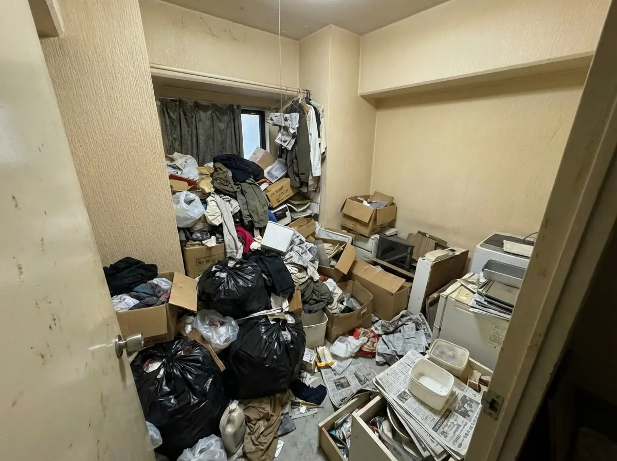 1Kのゴミ屋敷片付け実績 北海道 札幌市手稲区 商店街付近 一軒家_片付け前_36218