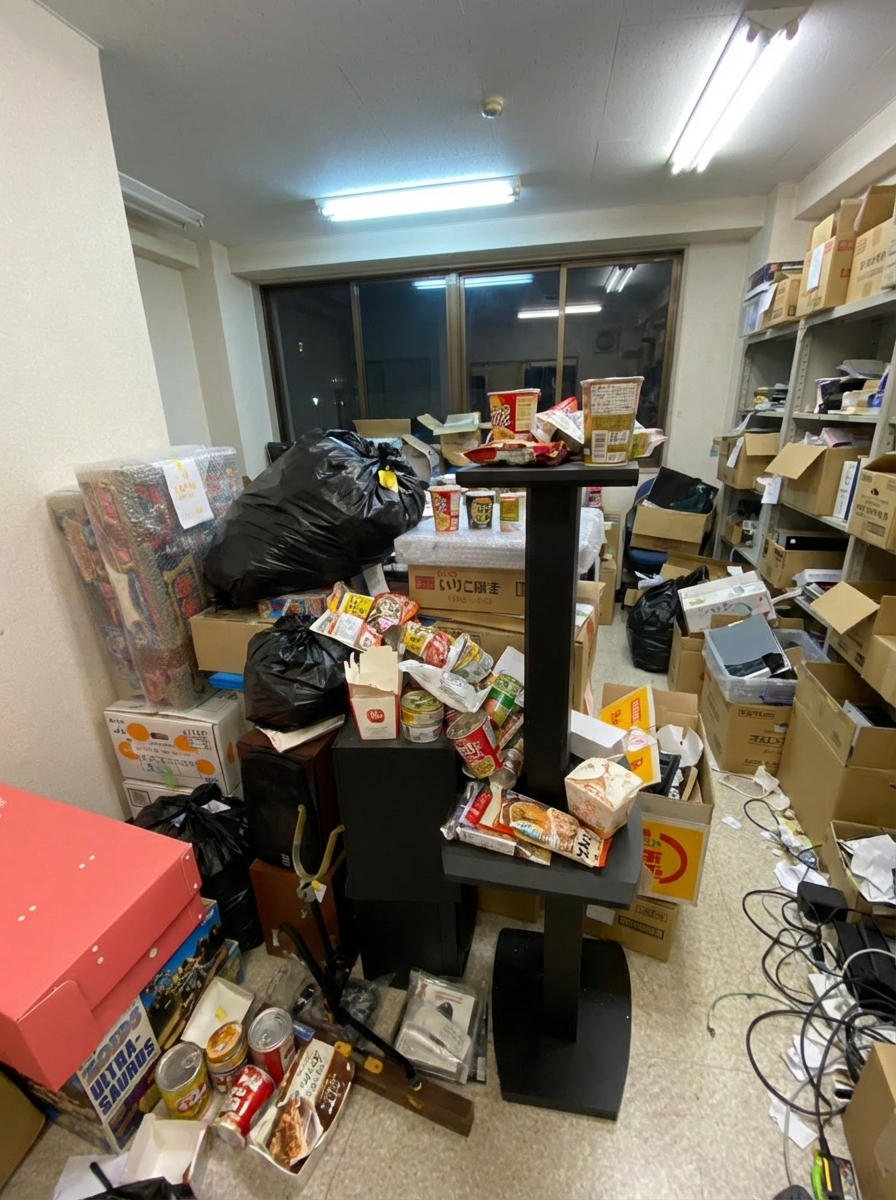 1LDKのゴミ屋敷片付け実績 山口県 防府市 旧市街 アパート_片付け前_37056