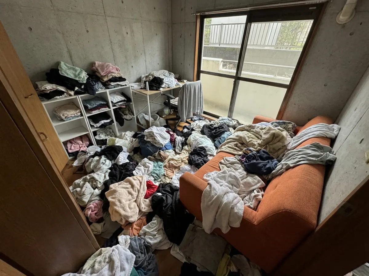 4LDK〜のゴミ屋敷片付け実績 広島県 広島市中区 商店街付近 団地_片付け前_35843