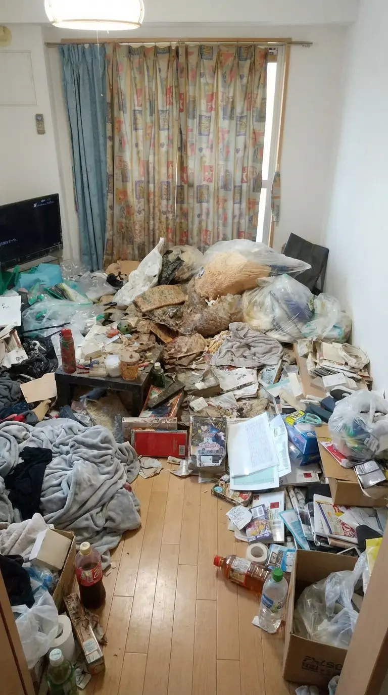 2LDKのゴミ屋敷片付け実績 広島県 広島市佐伯区 郊外 マンション_片付け前_35186