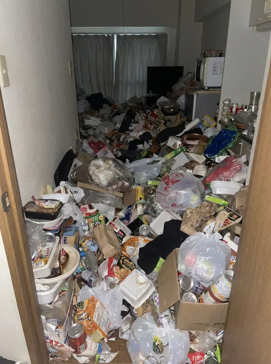 3DKのゴミ屋敷片付け実績 広島県 広島市安佐南区 旧市街 一軒家_片付け前_35159