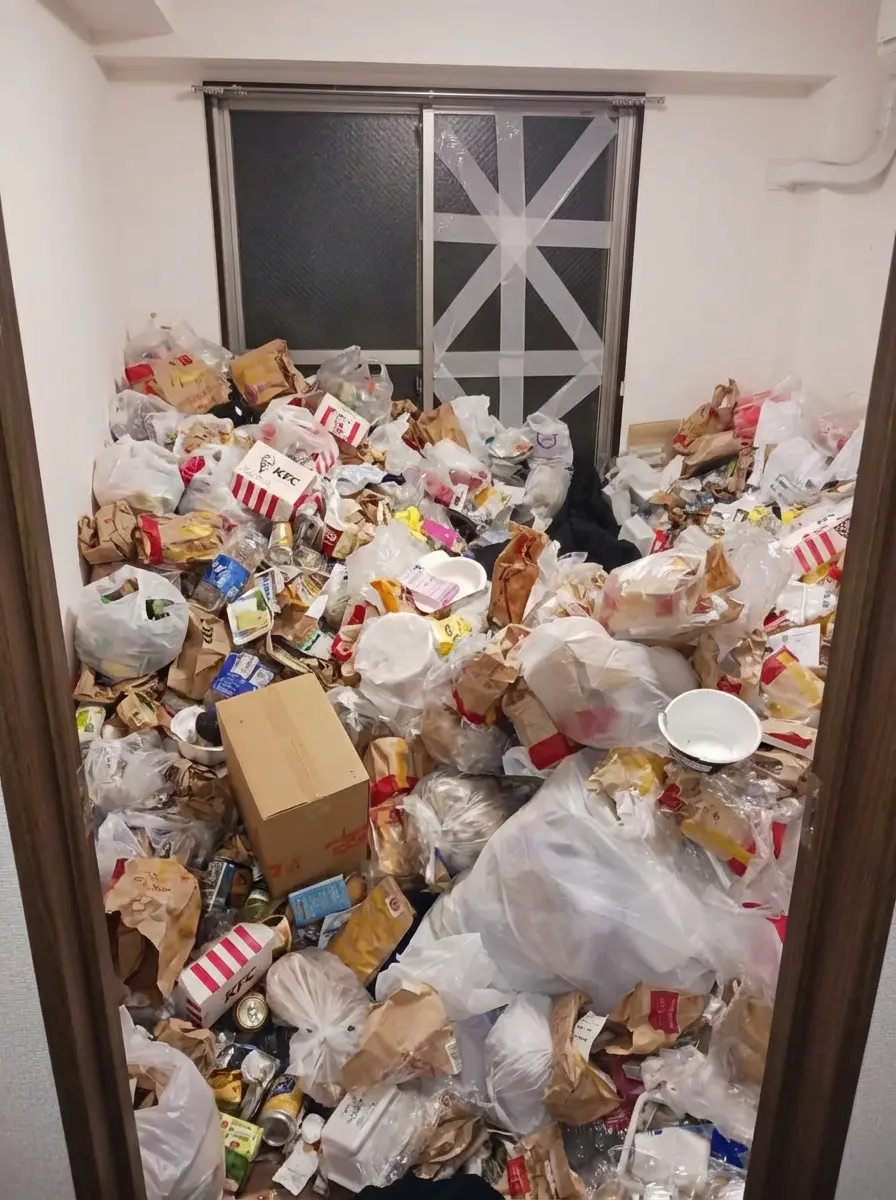 3LDKのゴミ屋敷片付け実績 広島県 広島市東区 商店街付近 マンション_片付け前_35477