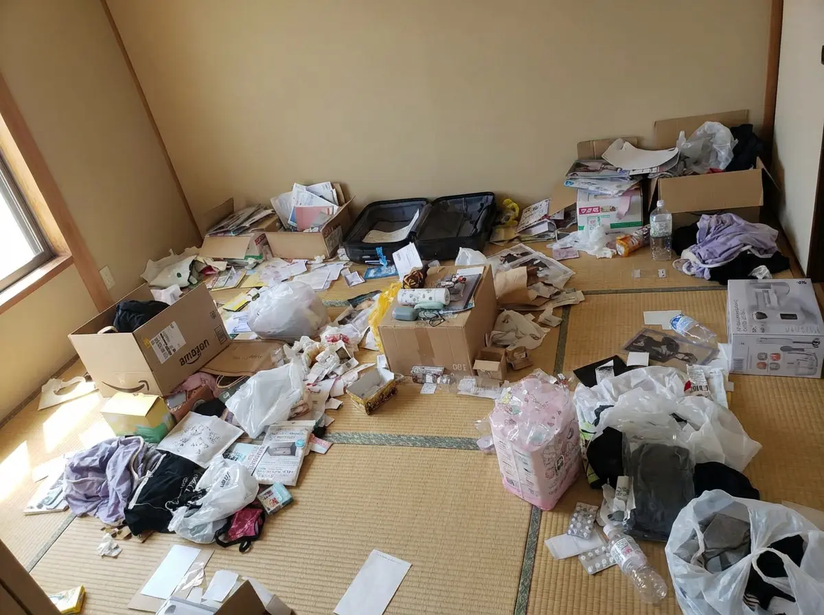 1R（ワンルーム）のゴミ屋敷片付け実績 愛知県 名古屋市中区 商店街付近 アパート_片付け前_36215