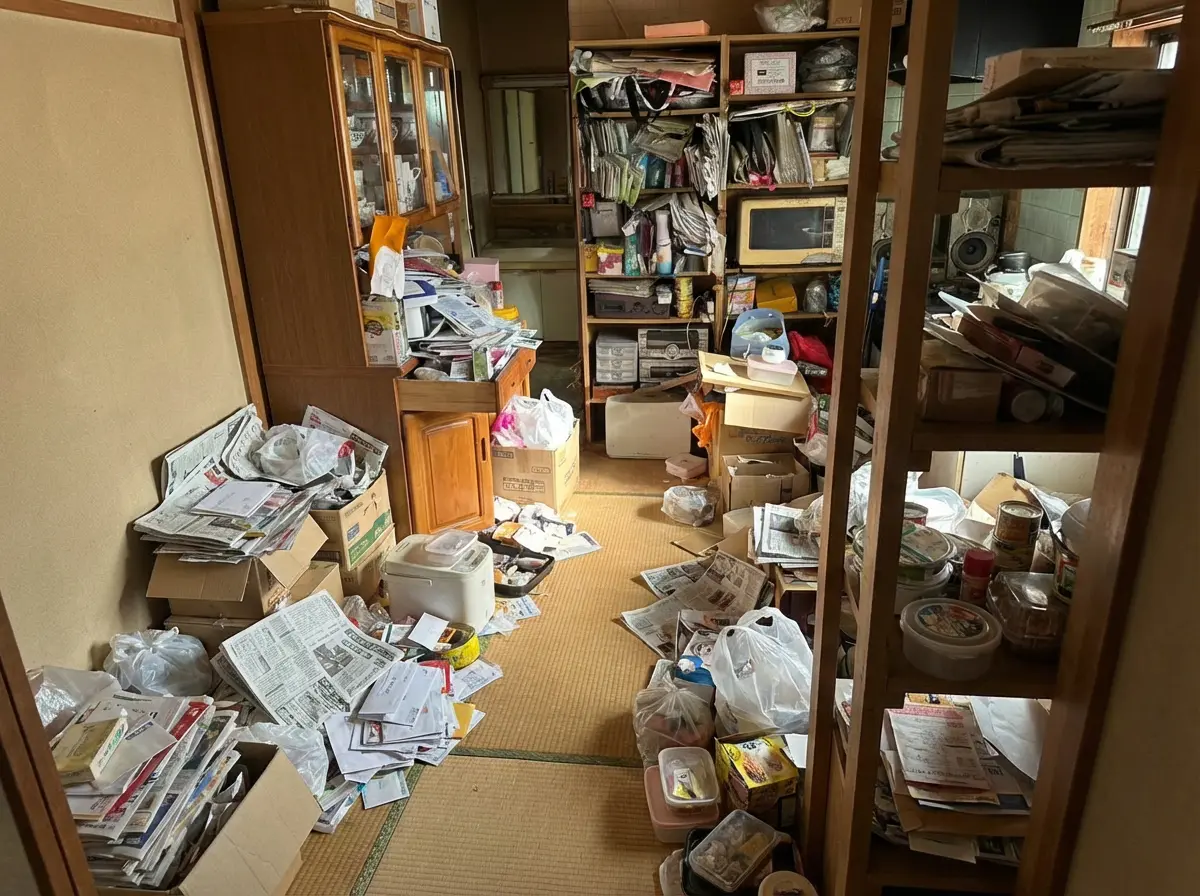 4LDK〜のゴミ屋敷片付け実績 愛知県 名古屋市千種区 住宅街 集合住宅_片付け前_36515