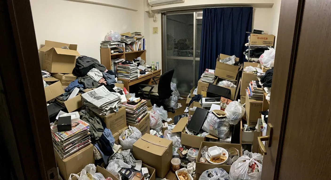 1R（ワンルーム）のゴミ屋敷片付け実績 愛知県 名古屋市名東区 住宅街 マンション_片付け前_36266